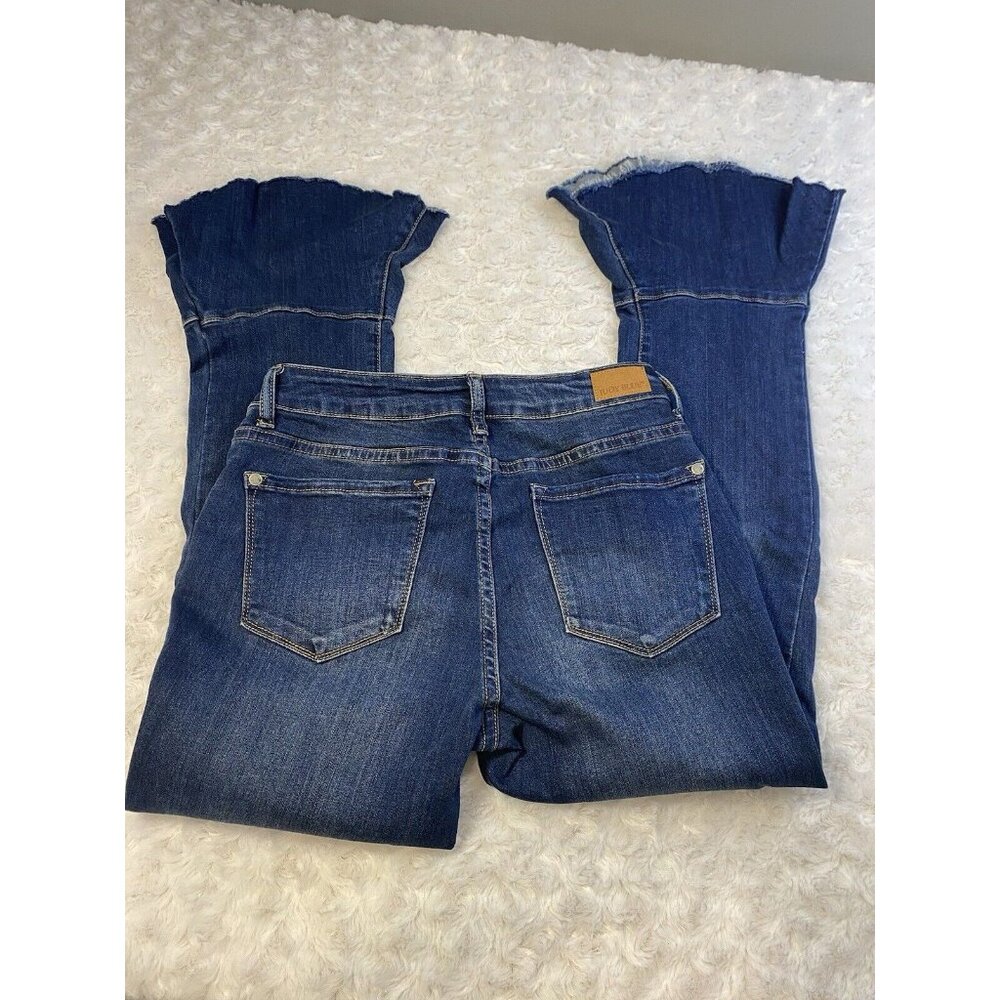 Judy Blue Crop Flared Fit Size 5 / 27 JB8440 Raw Hem Stretch Stylish Comfort - Picture 9 of 9